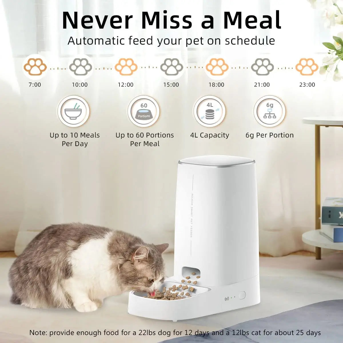 Automatic Cat Feeder Pet With Wifi