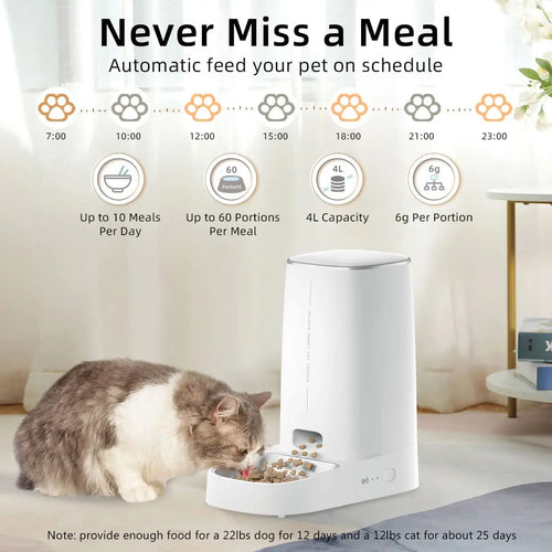 Automatic Cat Feeder Pet With Wifi