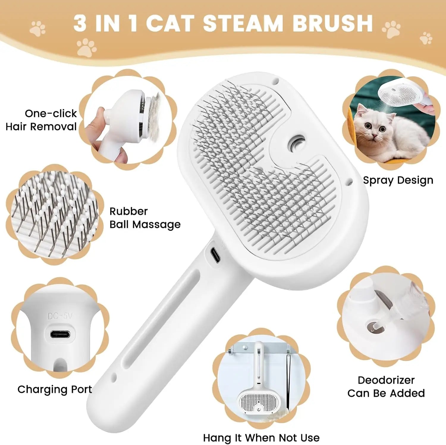 Pet Spray Grooming Comb Remove Floating Hair